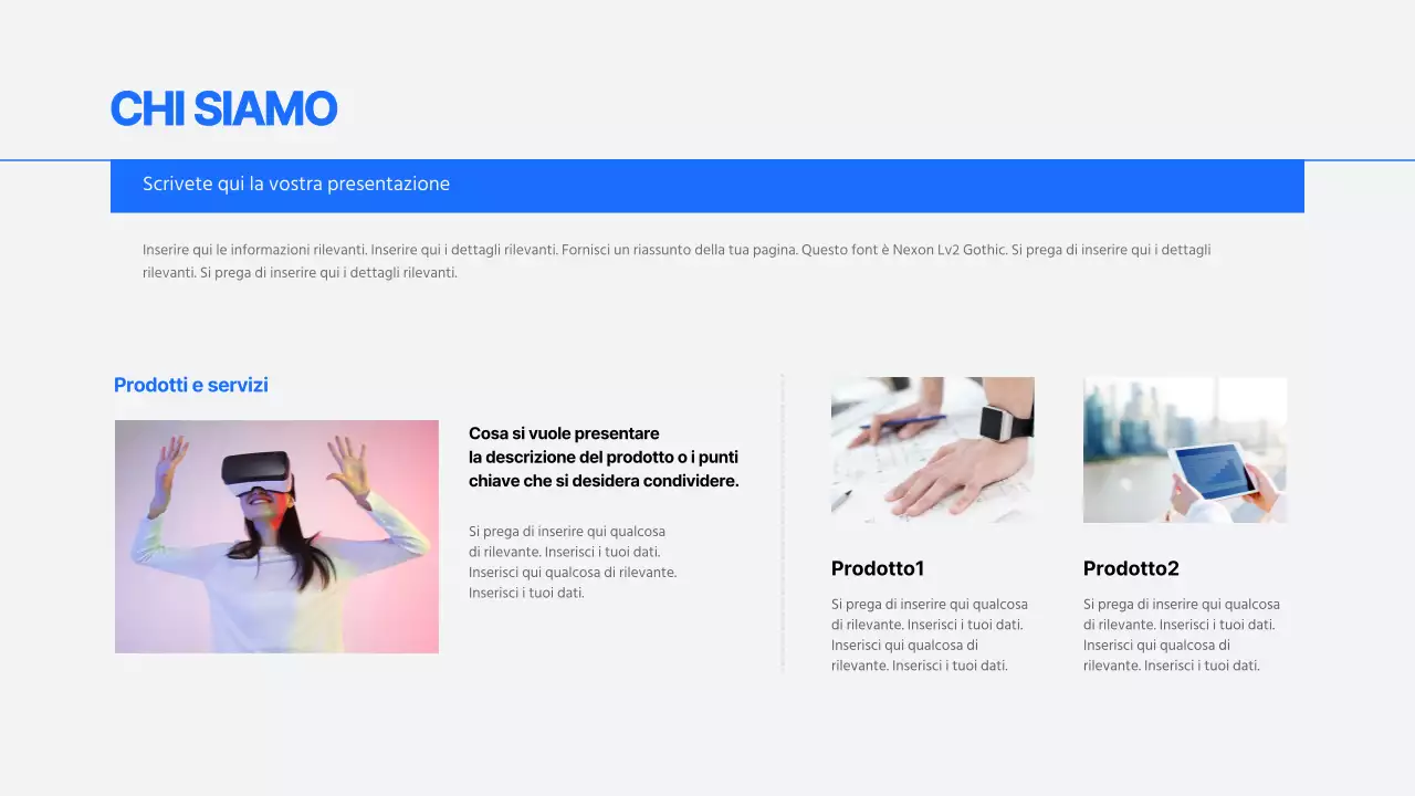 Rapporti aziendali semplici in blu