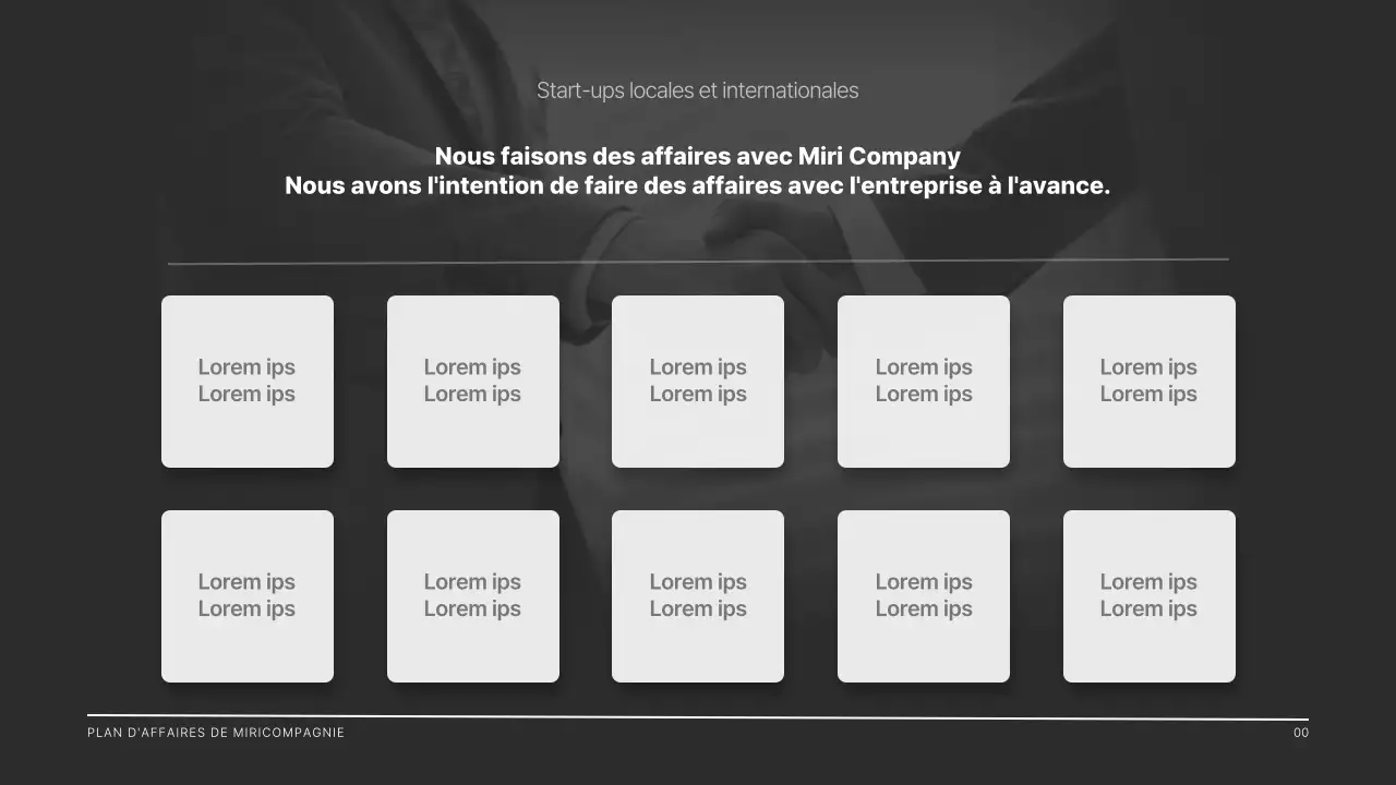 Un profil d'entreprise moderne en noir et gris
