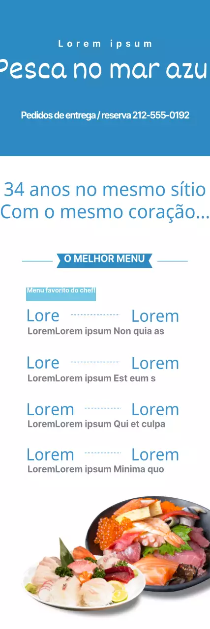 Pesca no mar azul