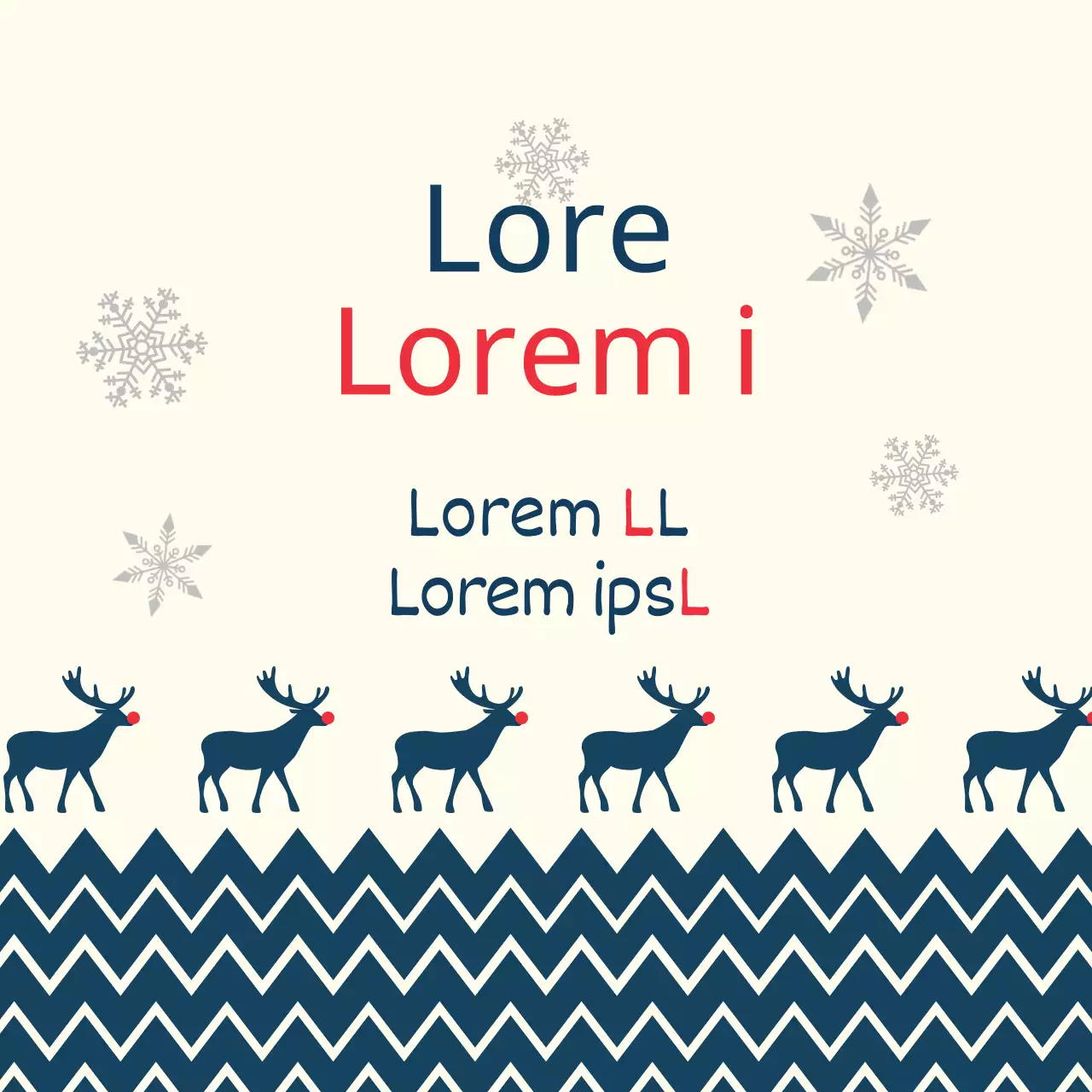 Étiquettes de vœux de Noël illustrées ivoire bleu marine