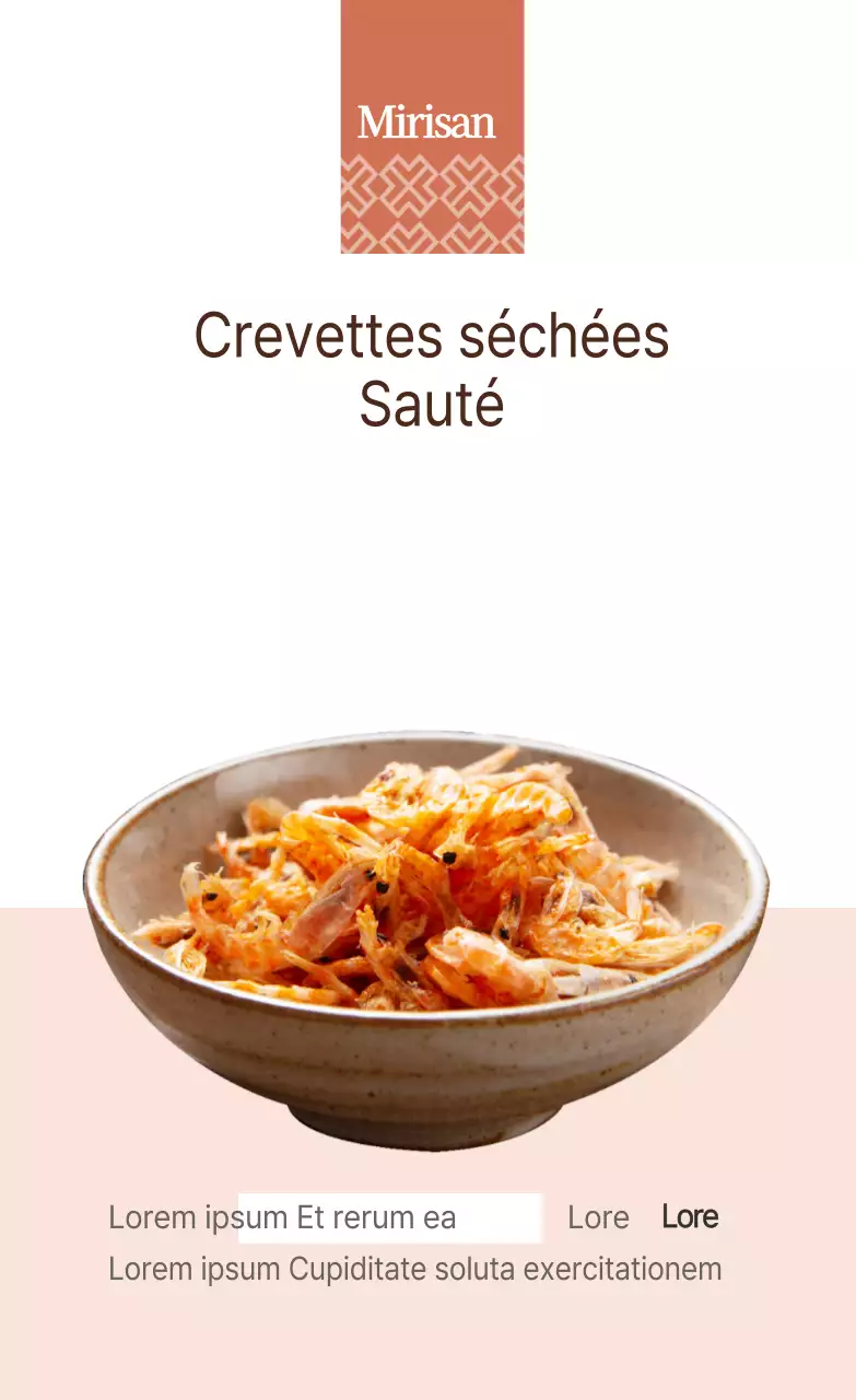 Fruits de mer sautés crevettes séchées