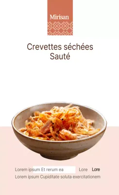 Fruits de mer sautés crevettes séchées