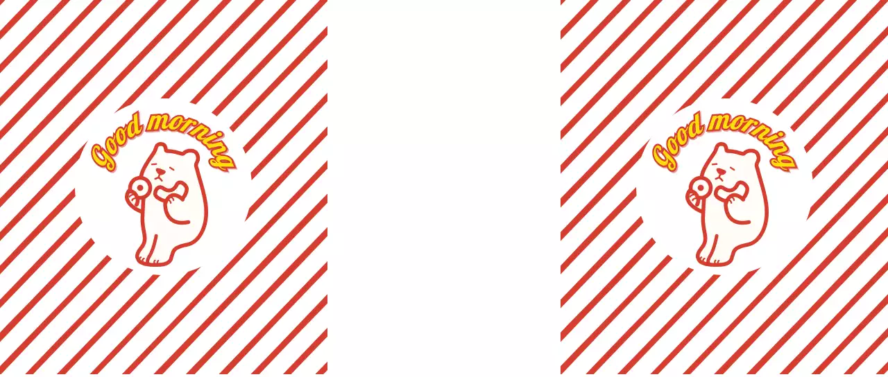 ストレートベアのイラストマグカップ