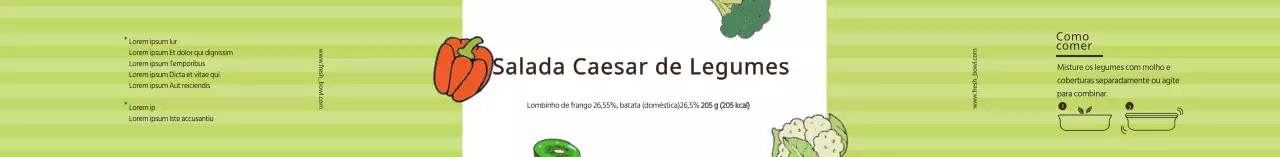 Etiqueta de salada verde ilustrada Greenscissors