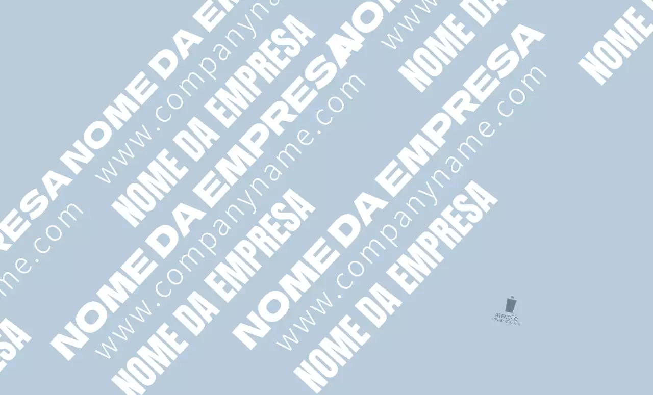 Texto azul nome da marca