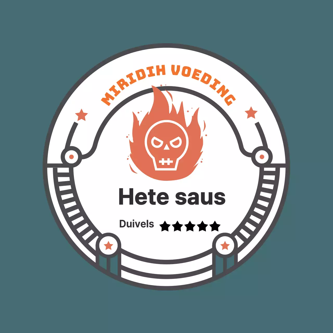 Vintage-geïnspireerde hete saus sticker