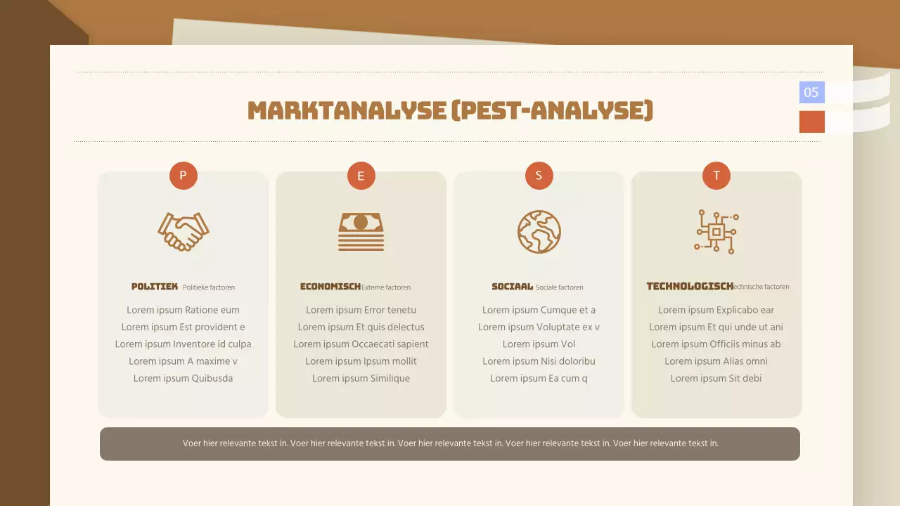 Keurig bedrijfsonderzoek in een bruine aktetas