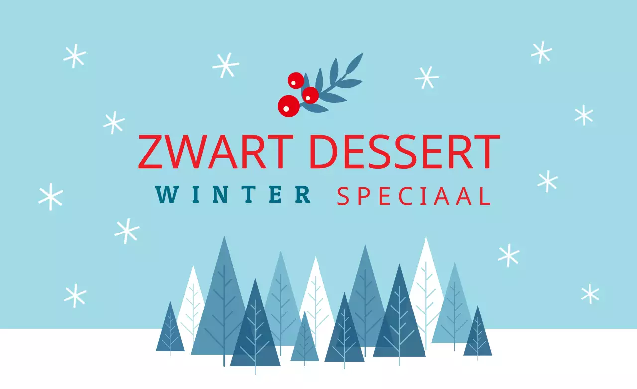 Hemels rode illustratie Kerstdessert verpakkingsetiket