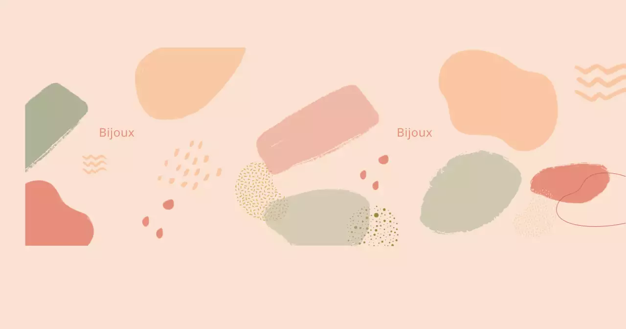 Beige Motif de formes colorées