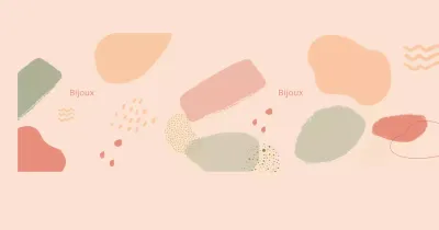 Beige Motif de formes colorées