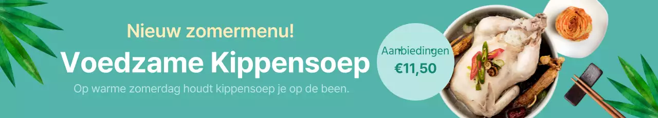 Promoot een nieuw menu met een groene achtergrond