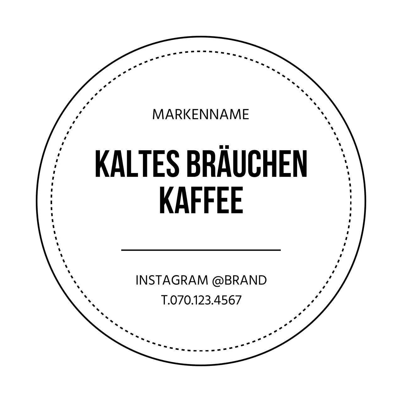 Weißer Rand Kaffeekreis