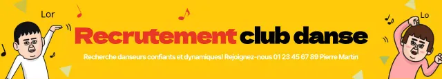 Recrutement pour un club de danse