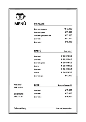 Menu del caffè_Seroposter