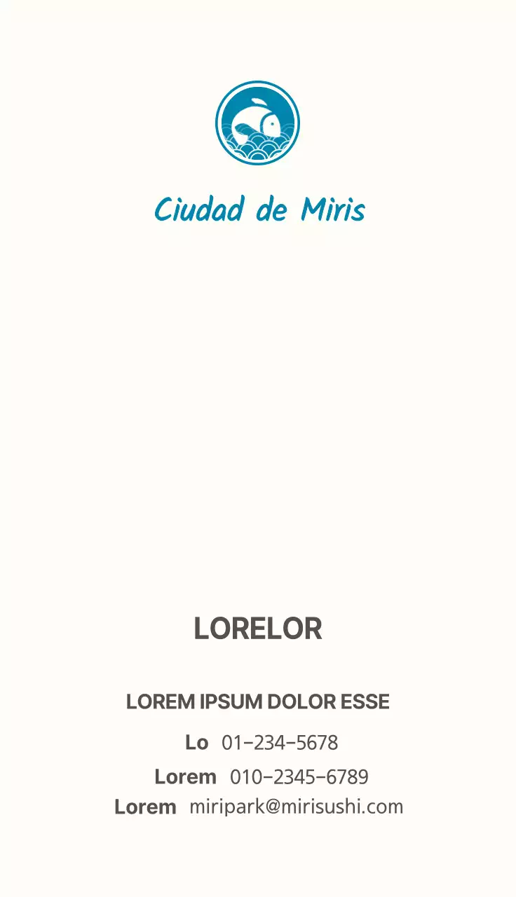 Restaurante japonés de sushi con un diseño limpio en azul y amarillo claro