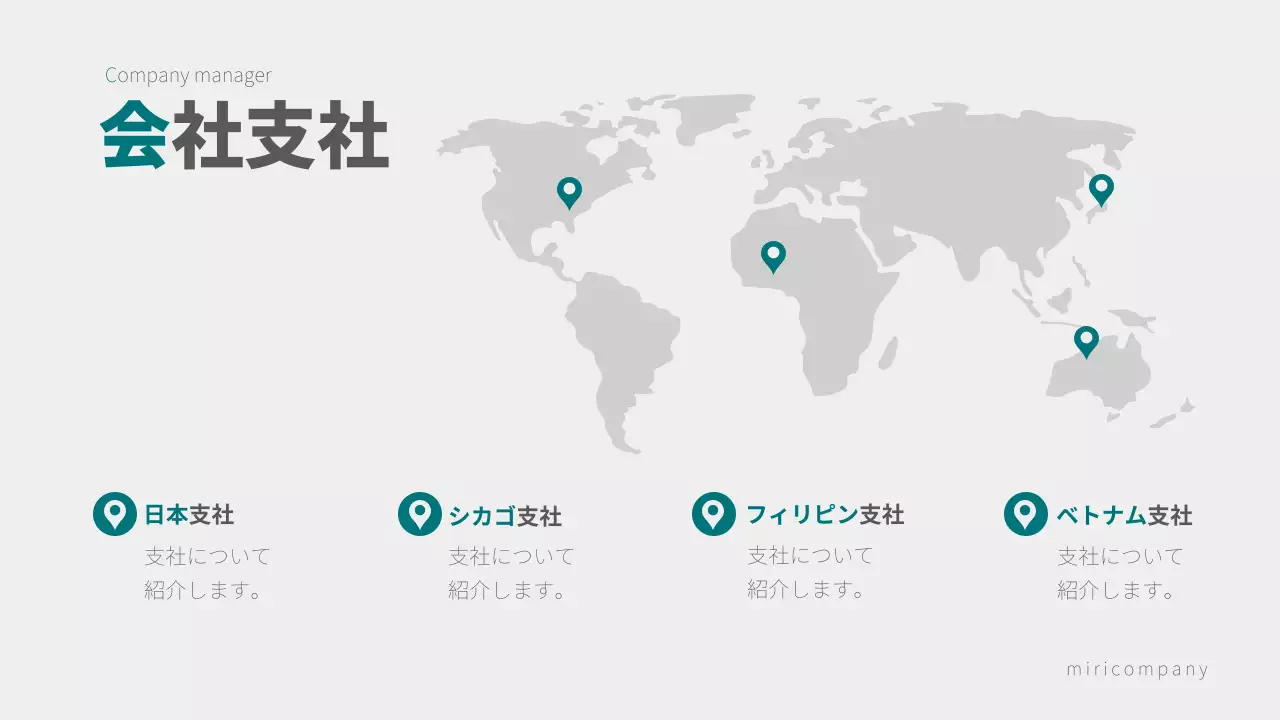 青 シンプル ビジネス 報告書 プレゼンテーション