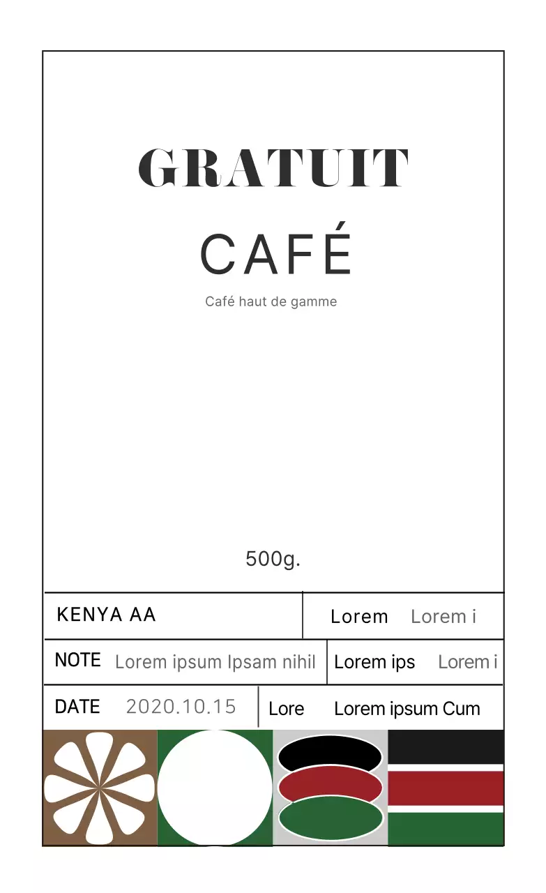 Étiquettes de haricots de café 02