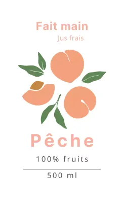 Etiquettes alimentaires mignonnes avec illustrations roses