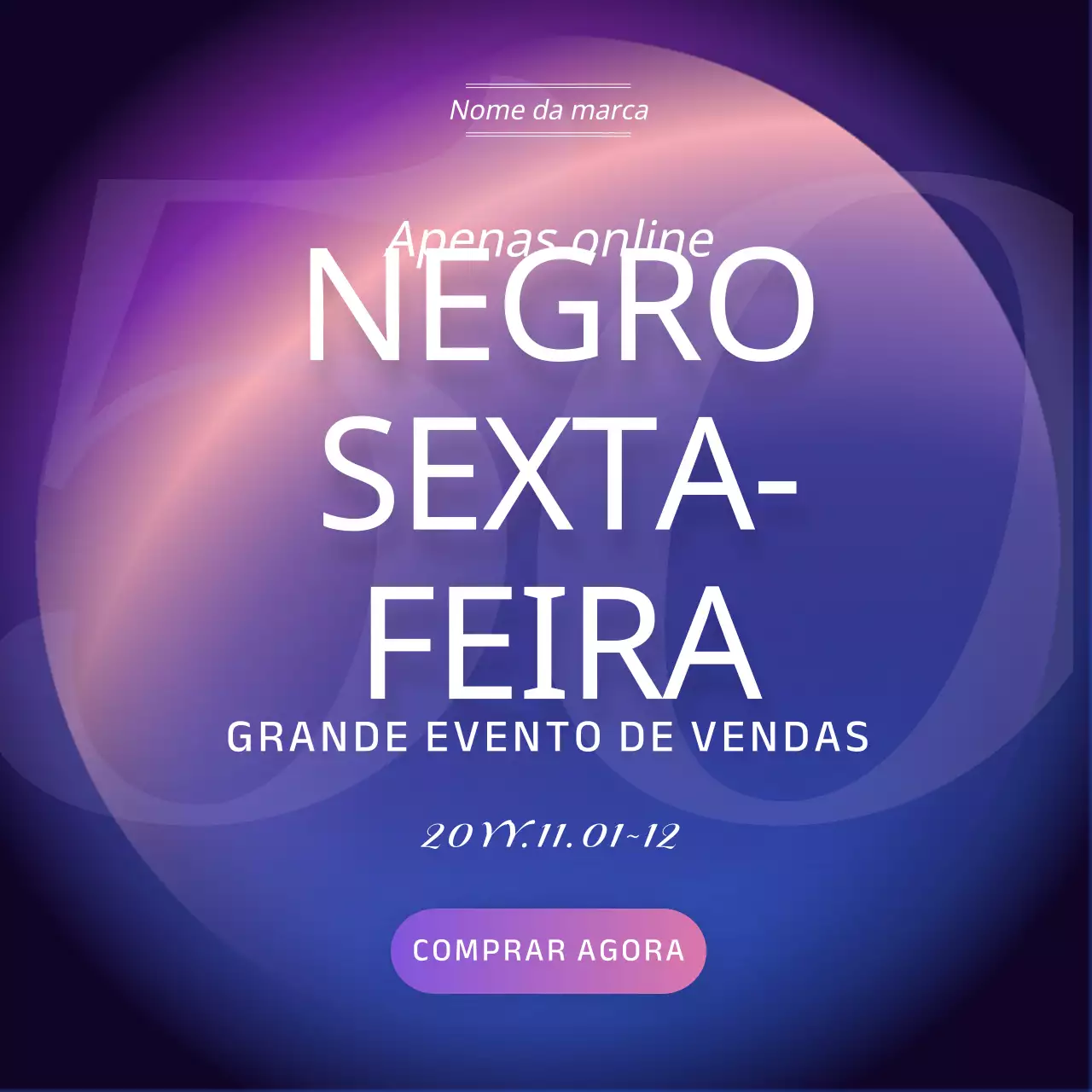 Tema da Black Friday em preto e roxo