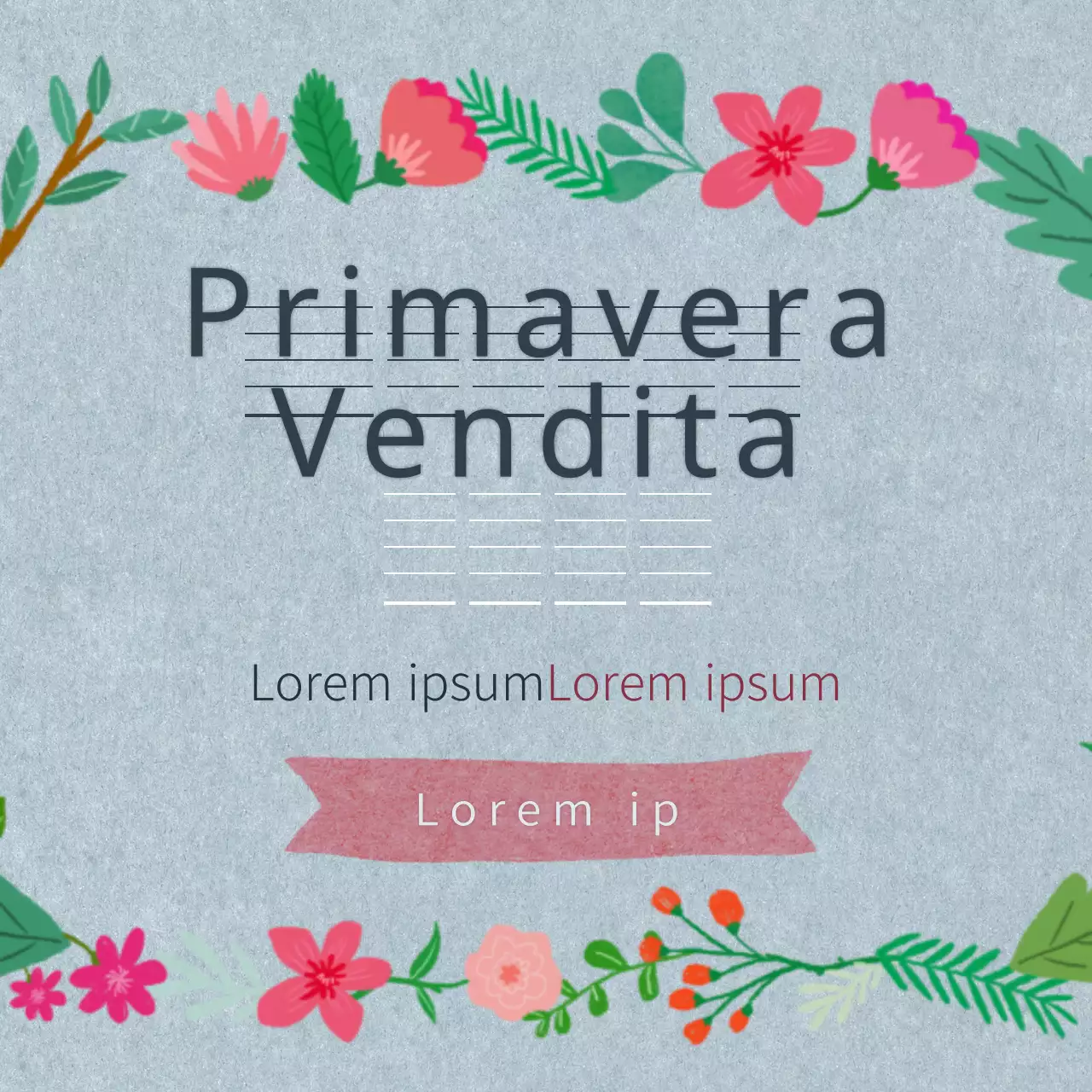 Vendita di primavera_Illustrazione di fiori