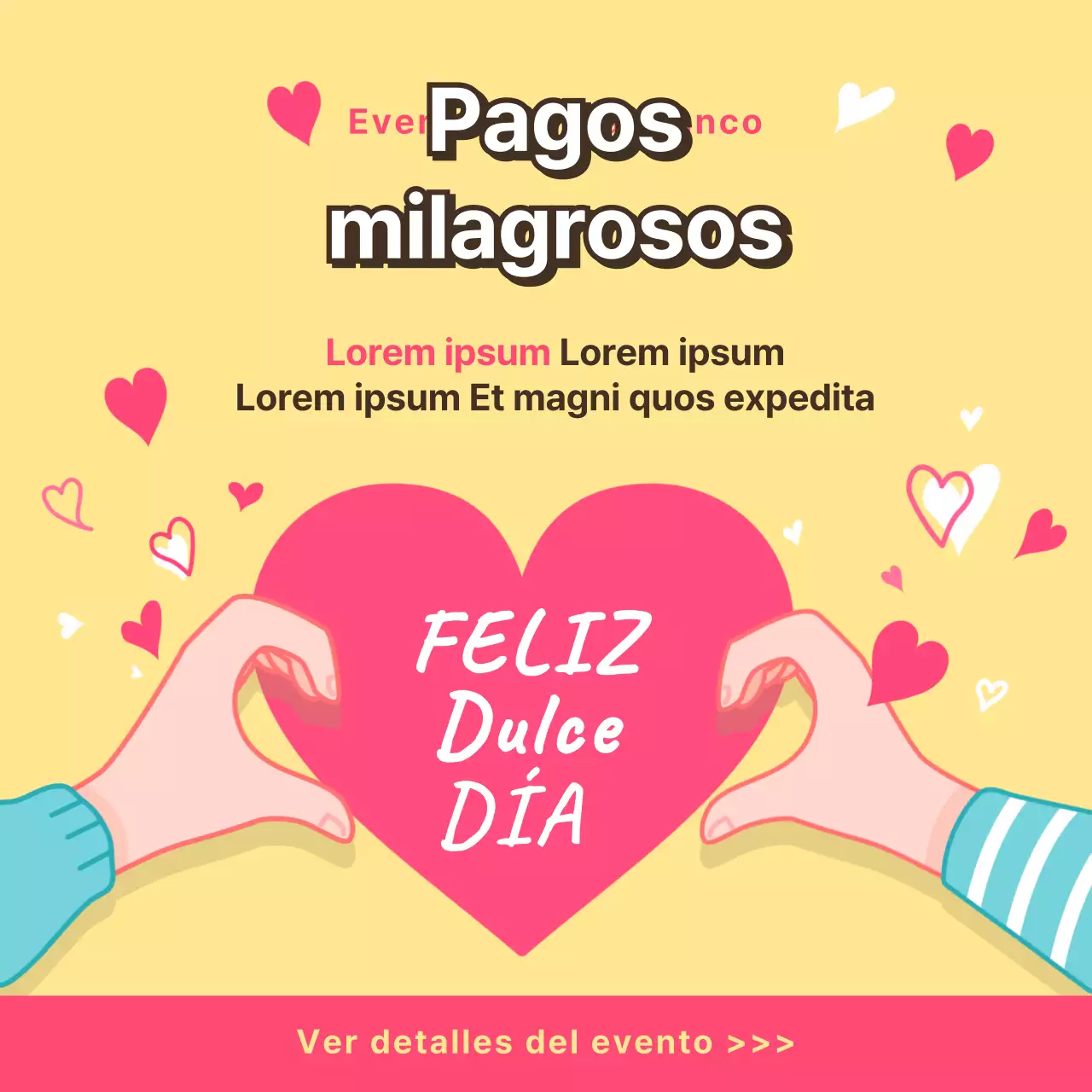 Detalles del evento Yellow Pink White Day Café