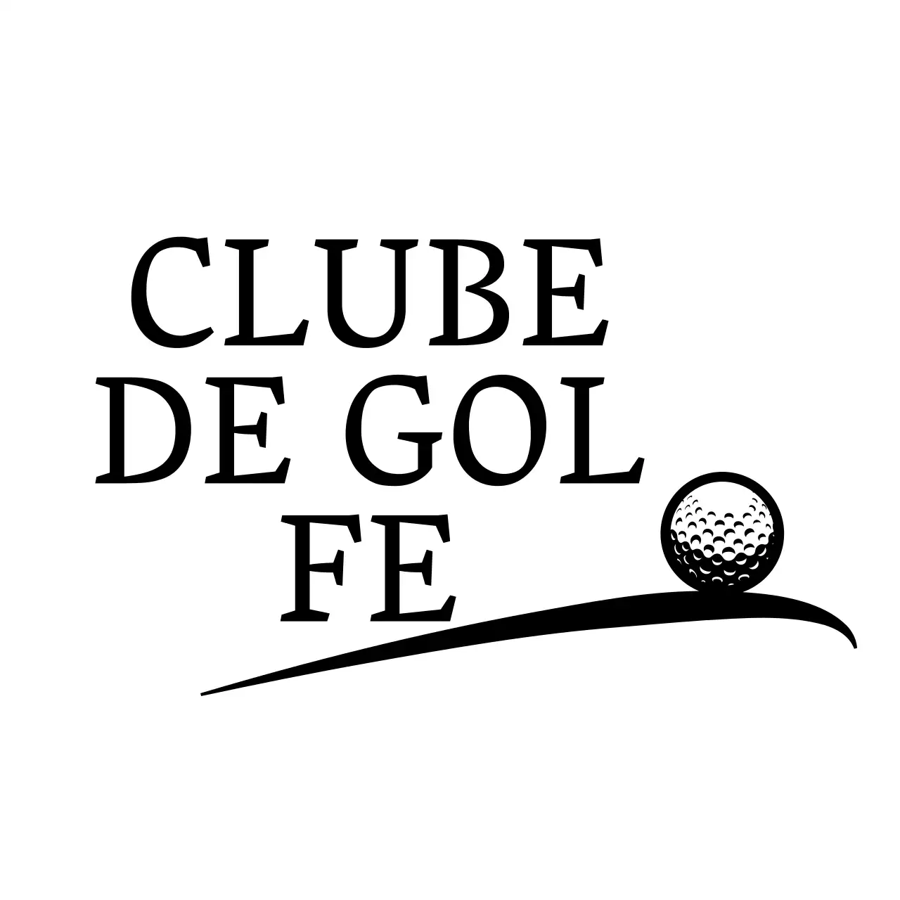 Ilustração de golfe simples estilo logótipo associação de clube de golfe