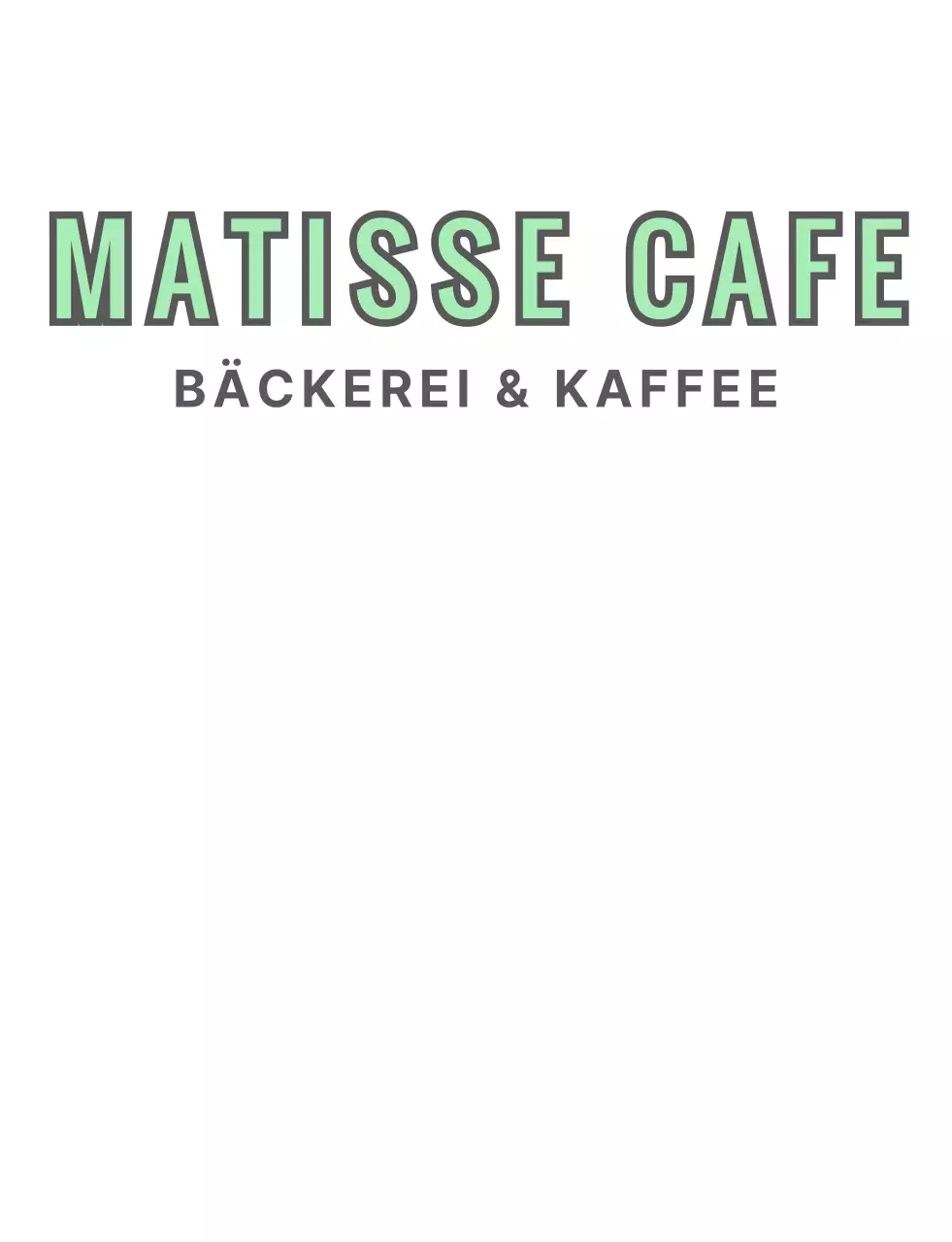Ein mintgraues, gefühlvoll gezeichnetes Café