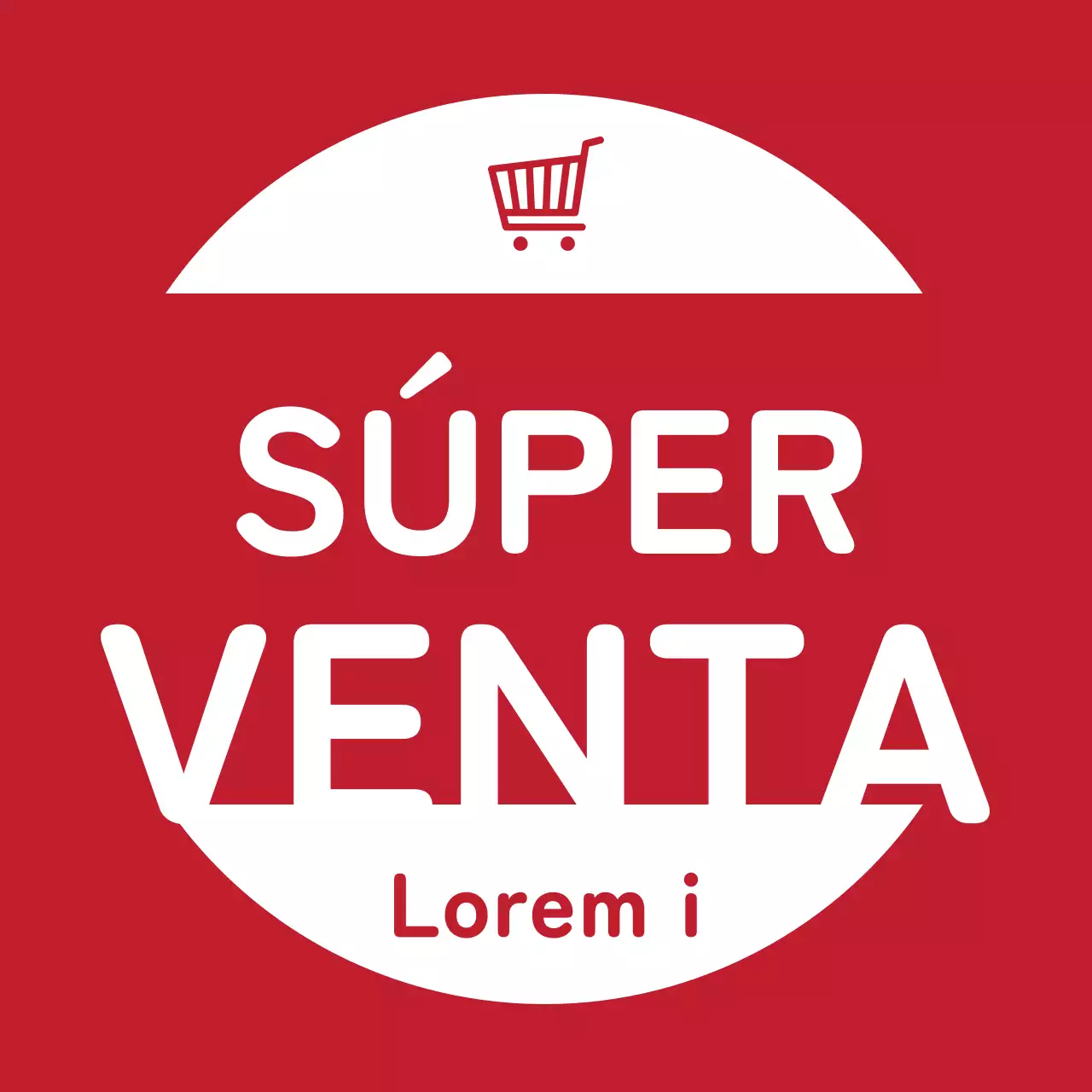 Una atrevida etiqueta roja de venta