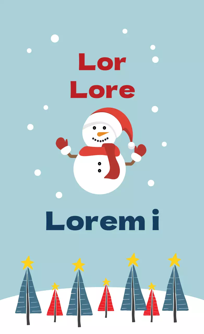 Roter Himmel Illustration Weihnachtsgruß Etikett