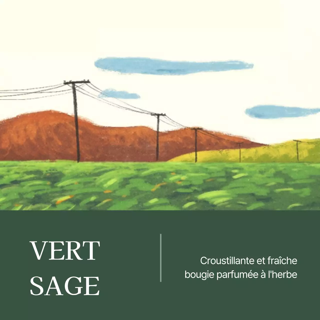 Bougie verte, herbeuse