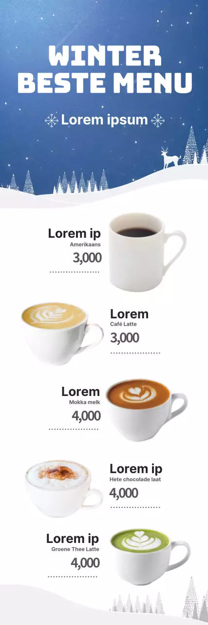 Promoot je winter beste koffie menu