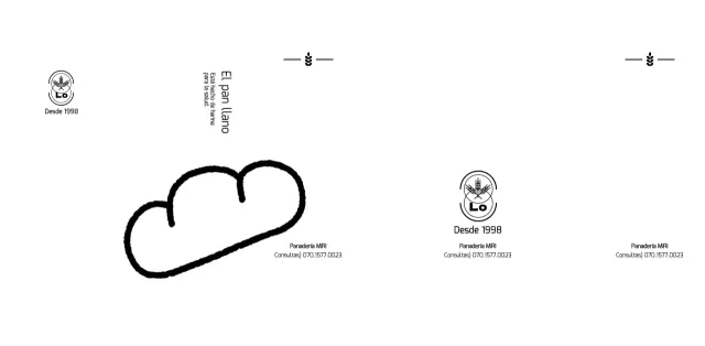 Promocione e informe de su cafetería con una sencilla y simpática ilustración de un bollo.