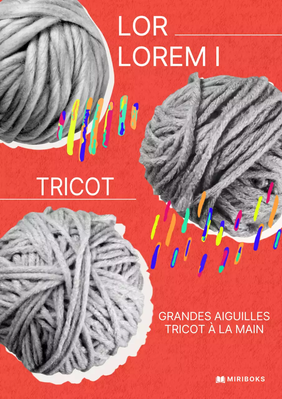 Couverture pop art en rouge