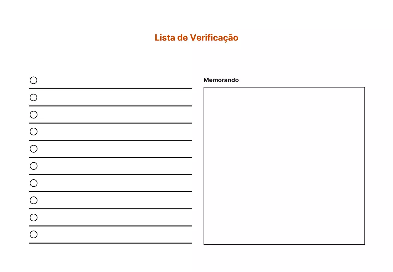 Lista de controlo simples da linha branca