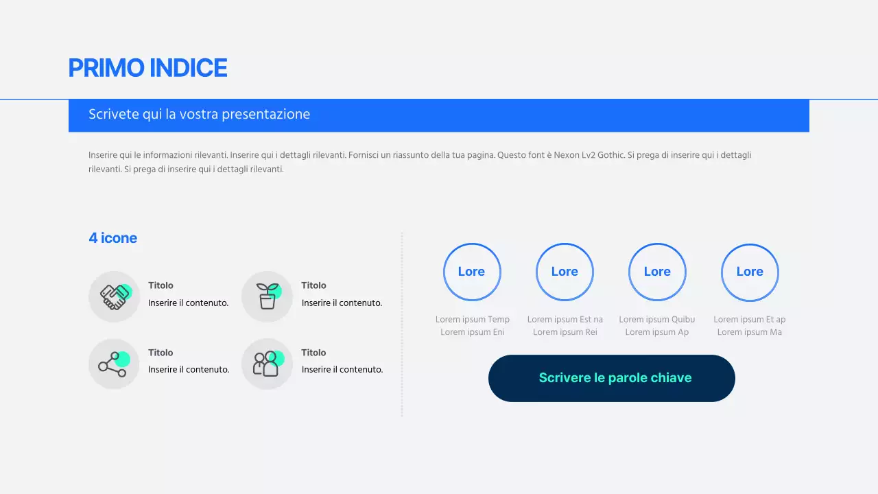 Rapporti aziendali semplici in blu