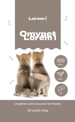 Étiquettes de lingettes mignonnes pour fesses Marron