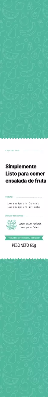 Fiambrera Turquesa Simple Fruit Salad