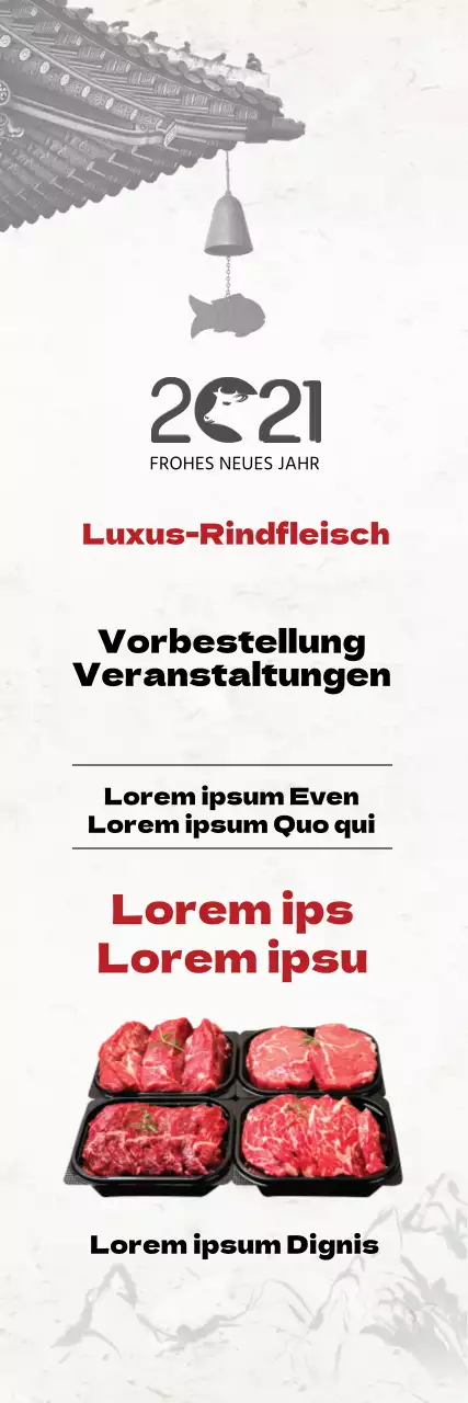 weißes Foto traditionelles Essen hanwoo Event Werbung