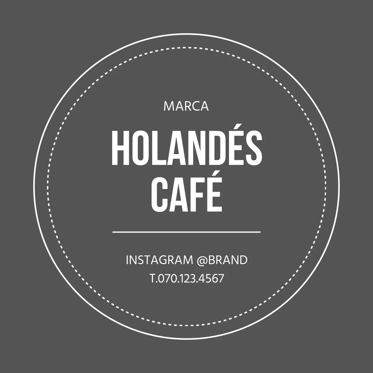 Círculo de café con borde gris