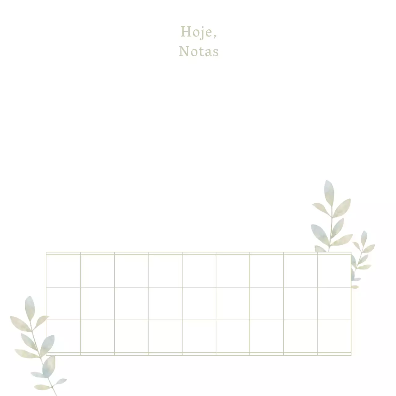 Notas de hoje