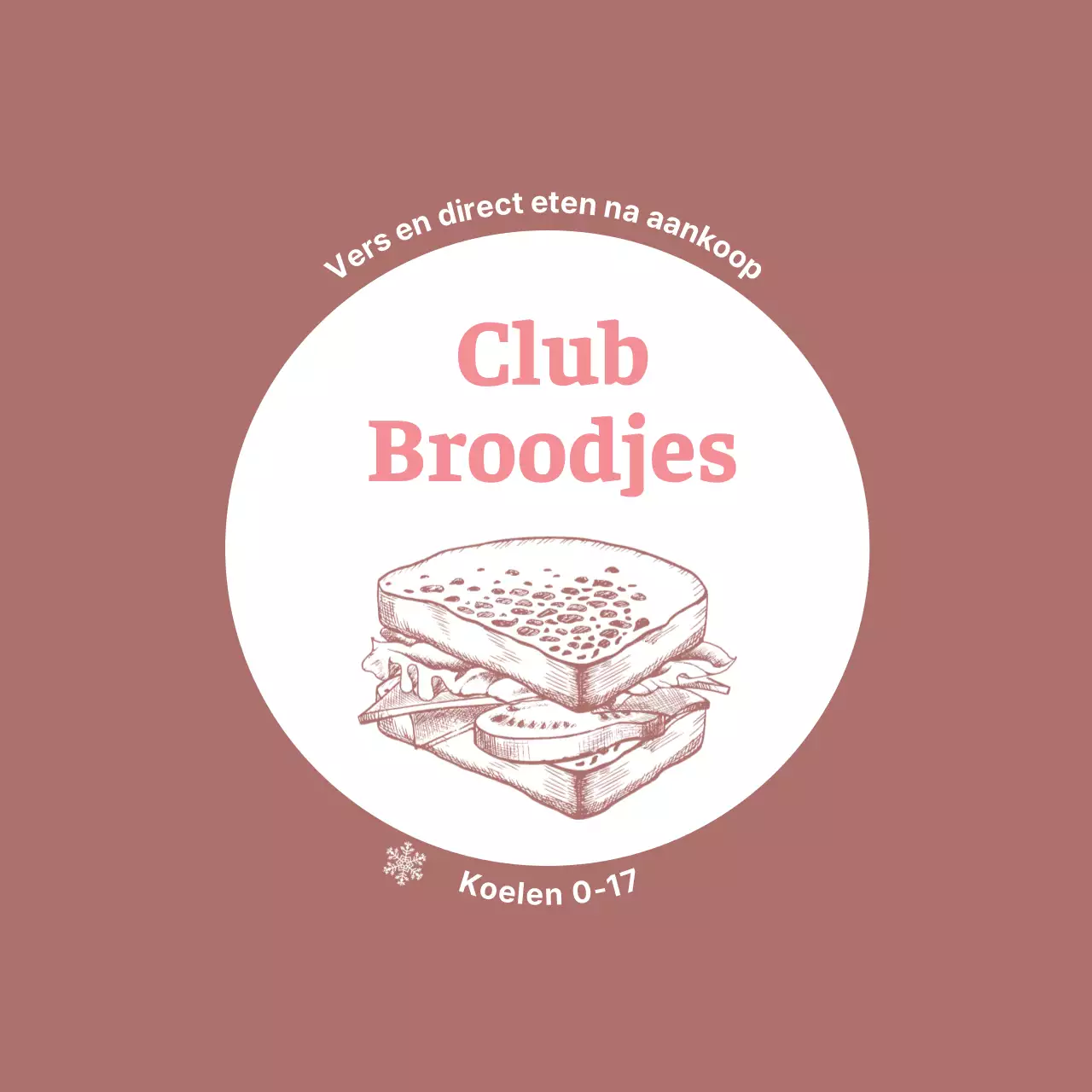 Roze illustratie vintage voedsel sandwich label