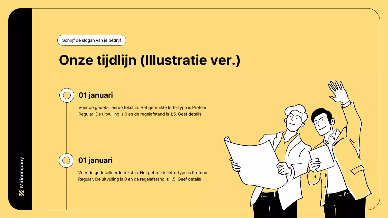 Zakelijke illustratie met eenvoudige lijnen en gele kleur