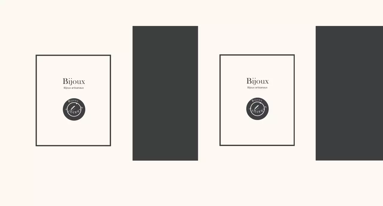 Beige Black Modern Jewellery Shop