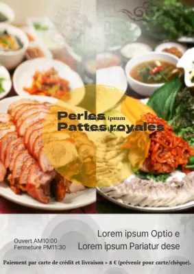 Prospectus de restaurant simple et riche en photos