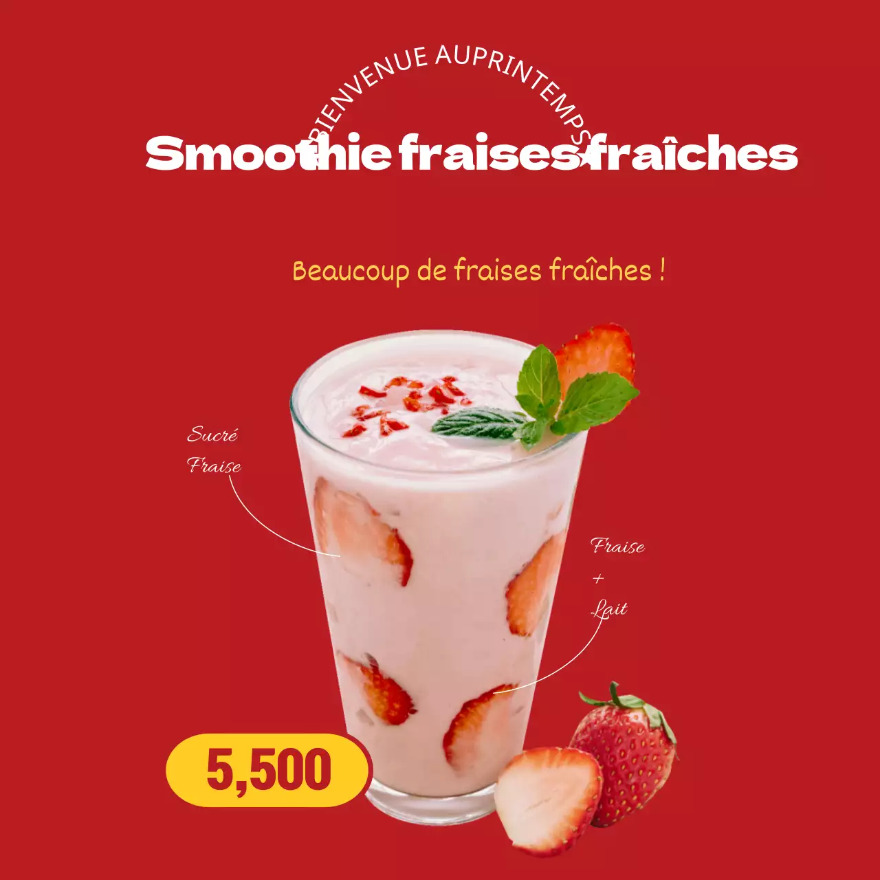 Café aux fraises