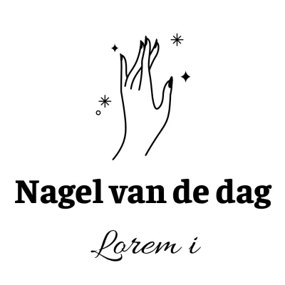 Schoonheidswinkel met eenvoudige nagel illustratie logo stijl