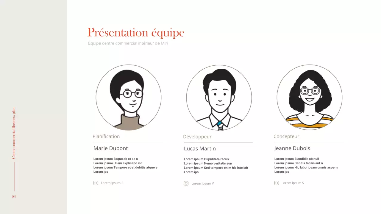 Intérieur simple et chaleureux dans les tons orange et marron Plan d'affaires d'un centre commercial