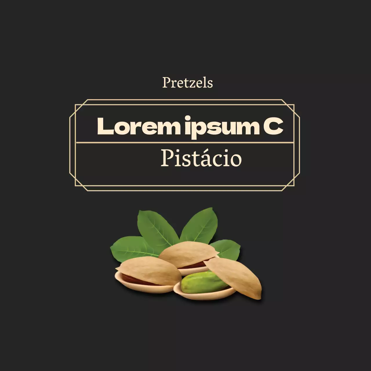Moldura preta com moldura limpa Pistachio Nuts