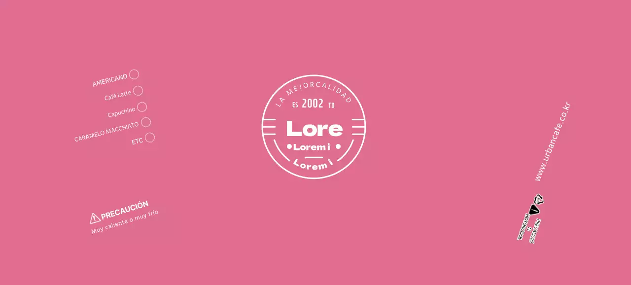 White Pink Neat Symbols Cafe