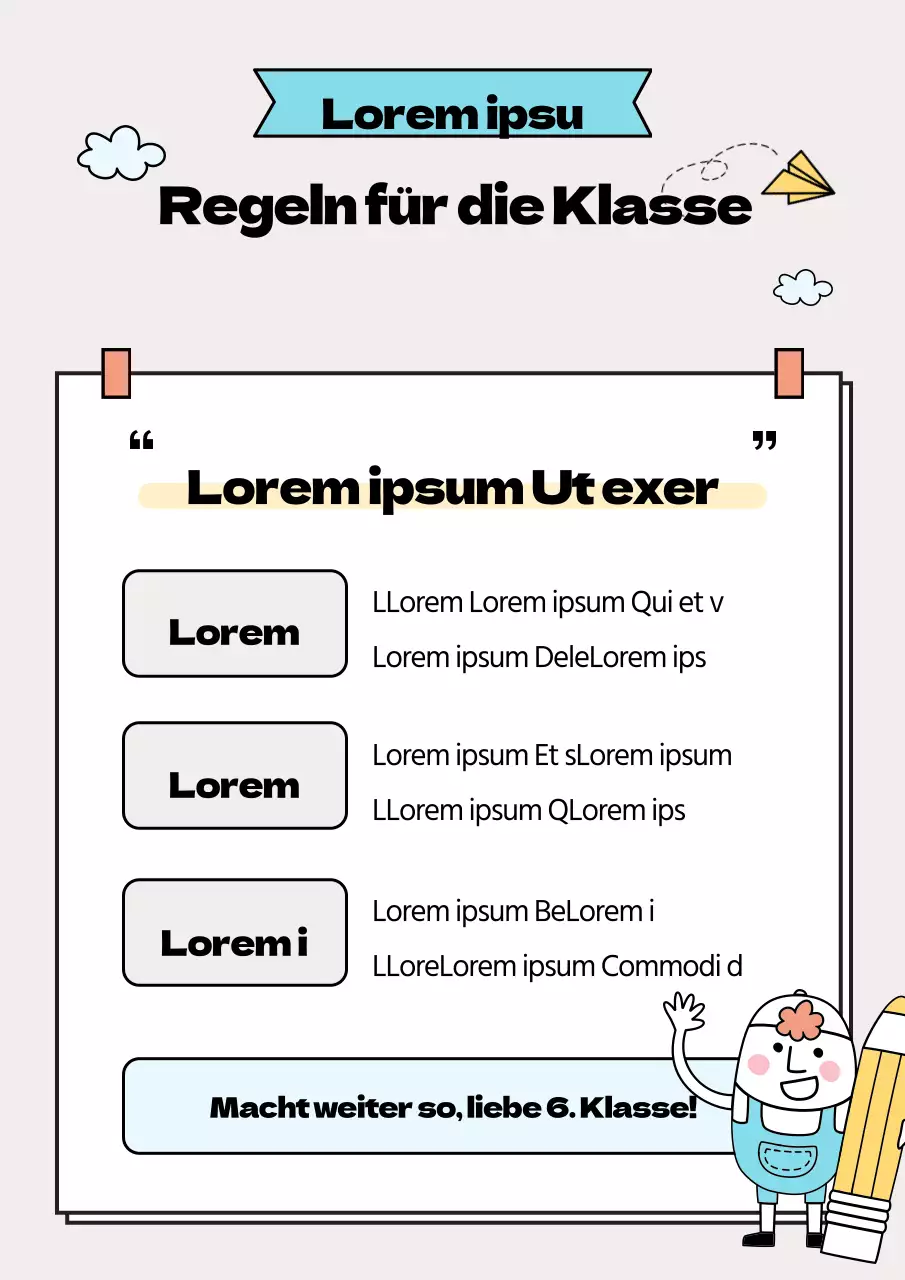 Regeln für die Klasse